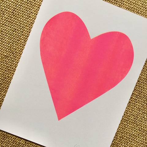 Neon heart print