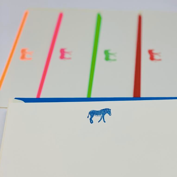 Correspondence cards - zebra