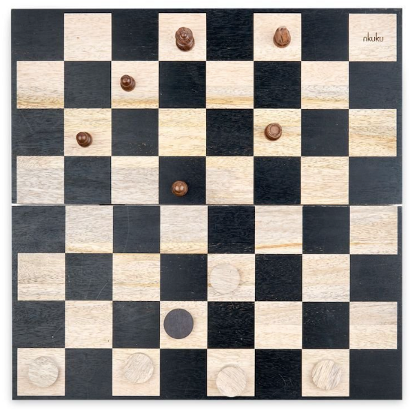 Chess and draughts board