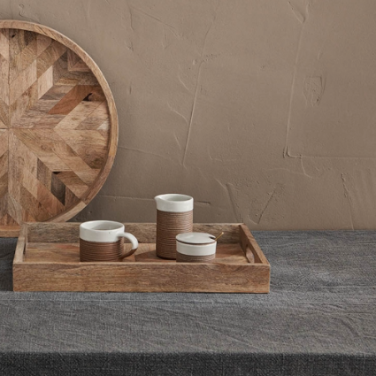 Mango wood tray - solid