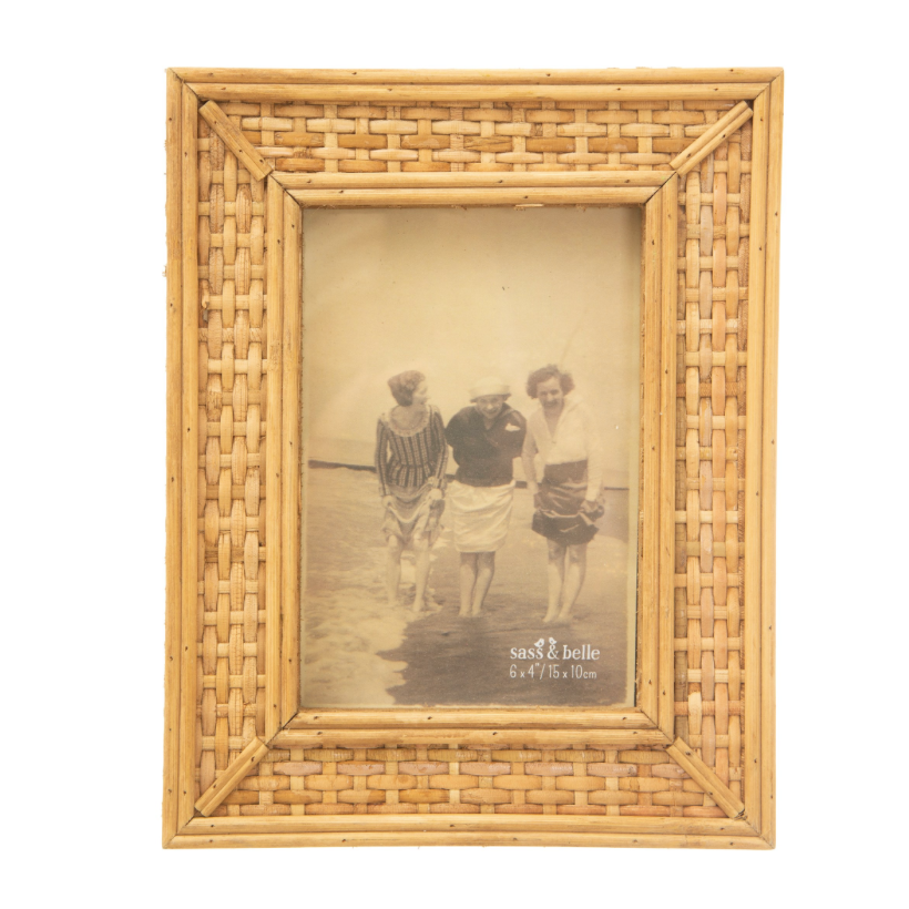 Rattan photo frame