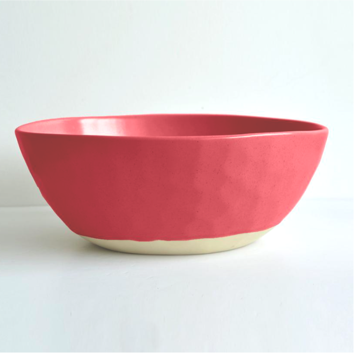 Clay serving bowl - grapefruit
