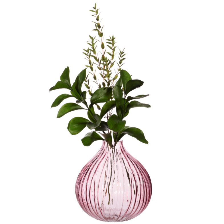 Pink glass vase