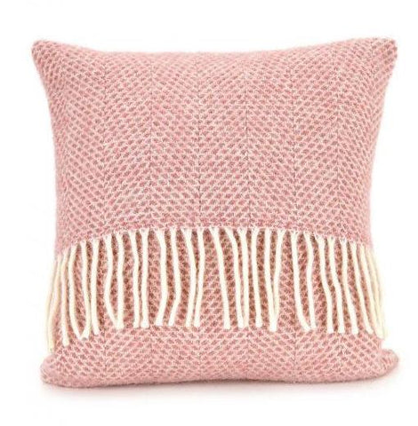 Pink wool cushion