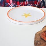 Ceramic children's plate - orange and yellow