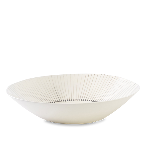 Grey and white serving bowl