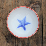 Ceramic children's bowl - red and blue