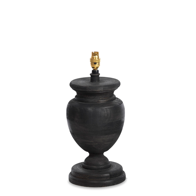 Mango wood lamp - black