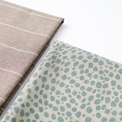 Blue animal print tea towel set