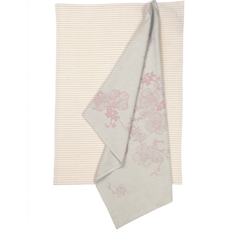 Rose garden tea towel set