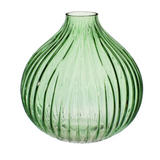 Green glass vase