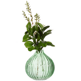 Green glass vase