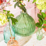 Green glass vase