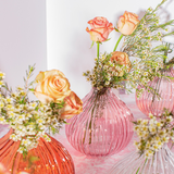Pink glass vase