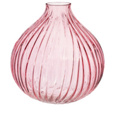 Pink glass vase