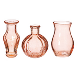 Glass bud vases (set of 3) - pink