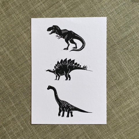 Dinosaur print - black