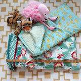 Quilted throw - sky