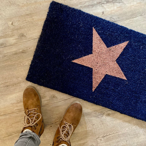 Copper star doormat