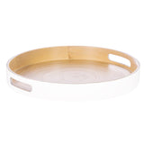 White bamboo tray