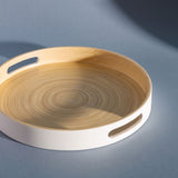 White bamboo tray