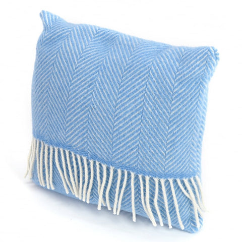 Blue wool cushion