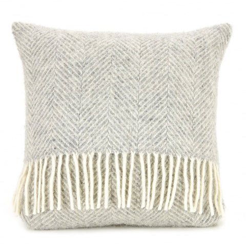 Grey wool cushion